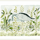 The "Heron by the Waterlilies" Fine Art Print