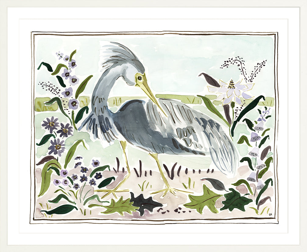 The "Heron in a Lavender Haze" Fine Art Print