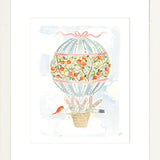 The "Hot Air Balloon Menagerie Bunnies" Fine Art Print