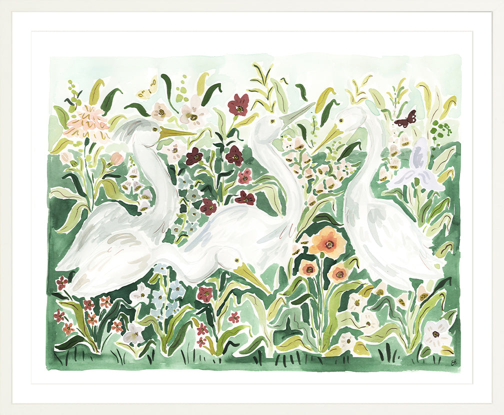 The "Emerald Herons" Fine Art Print