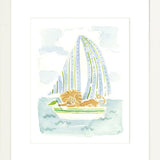 The "Sailboat Menagerie Lion" Fine Art Print