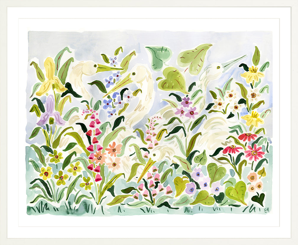 The " Heron Girls in the Garden" Fine Art Print