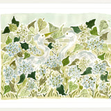 The "Herons in the Hydrangeas" Fine Art Print