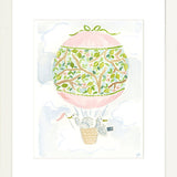 The "Hot Air Balloon Menagerie Ducks" Fine Art Print