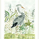 The " Heron in the Ferns" Fine Art Print