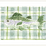 The "Plaid Saltwater Fish" Watercolor Animal Fine Art Print