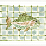 The "Plaid Atlantic Fish" Watercolor Animal Fine Art Print