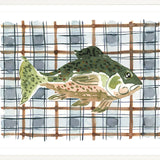 The "Plaid Pacific Fish" Watercolor Animal Fine Art Print
