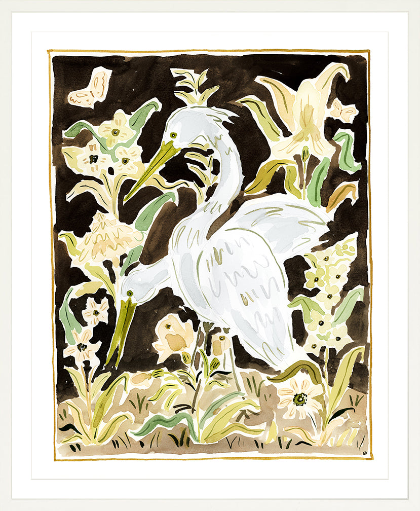 The "Egrets Spilling the Tea" Fine Art Print