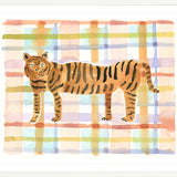 The "Plaid Tiger" Watercolor Animal Fine Art Print