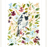 The "Bird in the Wildflowers" Garden Party Series, Fine Art Print
