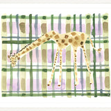 The "Plaid Giraffe" Watercolor Animal Fine Art Print