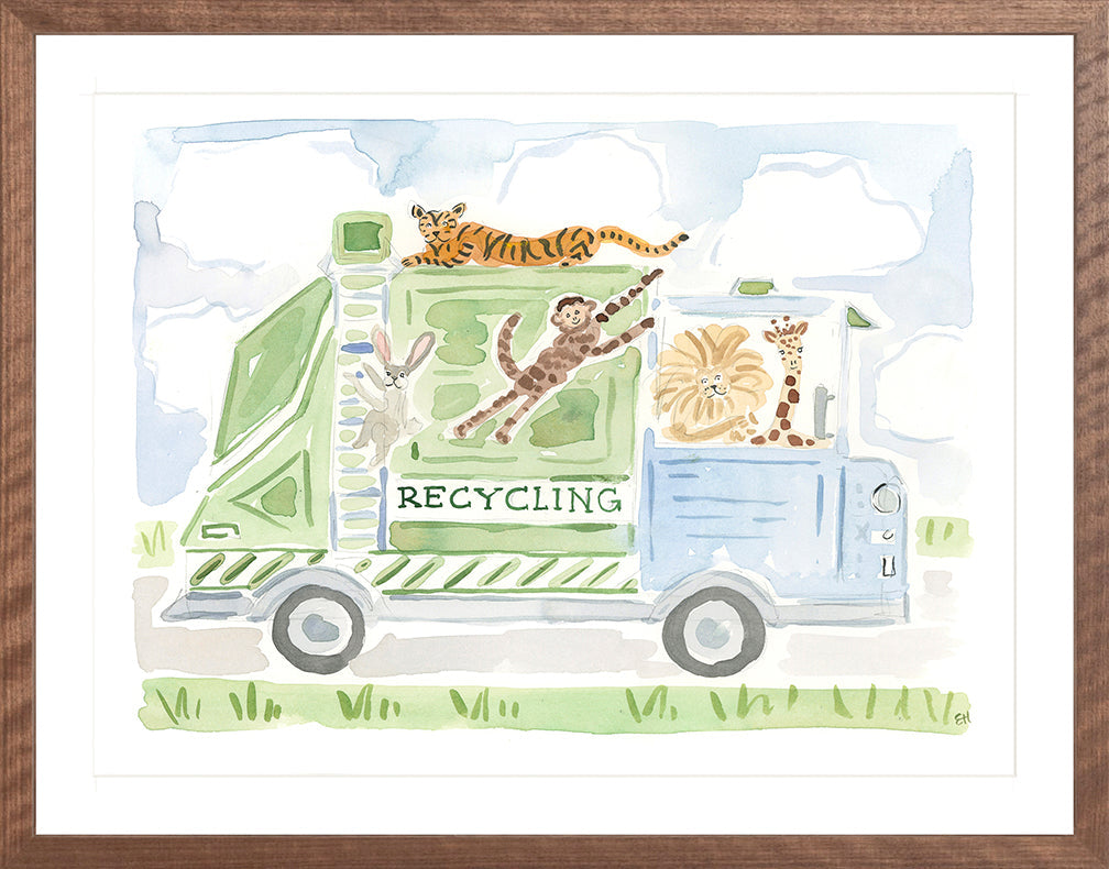 The "Wild Animal Recycling Truck Co." Fine Art Print