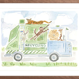 The "Wild Animal Recycling Truck Co." Fine Art Print