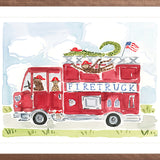 The "Wild Animal Fire Truck Co." Fine Art Print