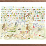 The "University of Animals Library" Fine Art Print