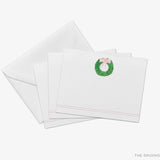 Wreath with Pink Bow Flat Notes [Sets of 8]