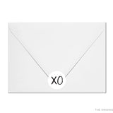 XO Black Round Stickers