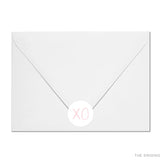 XO Pink Round Stickers