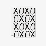 XOXO Black Bold Greeting Card