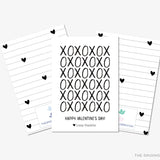 XOXO Black and White Valentine's Day Cards