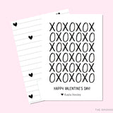 XOXO Black and White Valentine's Day Cards