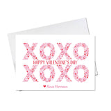 XOXO Pink and Red Pattern Valentine's Day Cards