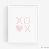 XOXO Pink with Heart Art Print