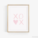 XOXO Pink with Heart Art Print