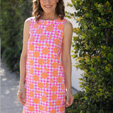 Yacht Club Shift - Citrus Check Pink/Orange