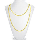 Charleston Rice Bead Necklace (Sunshine Yellow)