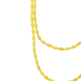 Charleston Rice Bead Necklace (Sunshine Yellow)