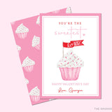 You're The Sweetest Cupcake Hearts Valentine's Day Cards