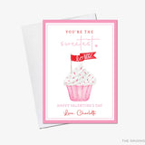 You're The Sweetest Cupcake Hearts Valentine's Day Cards