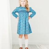 Claire floral smocked dress