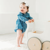 Claire floral smocked bubble