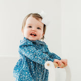 Claire floral smocked bubble