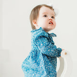 Claire floral smocked bubble