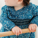 Claire floral smocked bubble