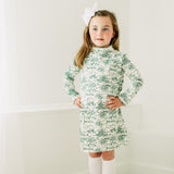 Autumn Toile Turtleneck Dress