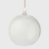 Glass bubble balls, grey, set of three