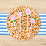 Pink Hydrangea Acrylic Drink Stir Sticks