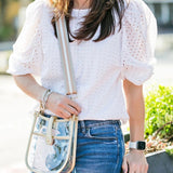 Mini Clear Crossbody Bag - Gold