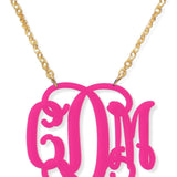 Acrylic Monogram Necklace, Vine Font