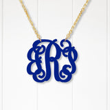 Acrylic Monogram Necklace, Vine Font