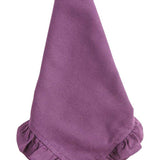 aubergine purple solid ruffle cloth dinner napkins