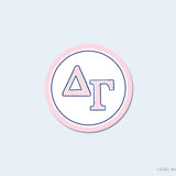Delta Gamma Round Stickers Officially Licensed