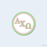 Alpha Chi Omega Round Stickers Officially Licensed