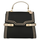 NEW Leather Black and Gold Luxe Tote