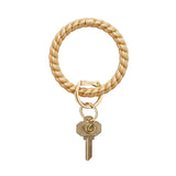 Silicone Big O® Key Ring - Solid Gold Rush Braided